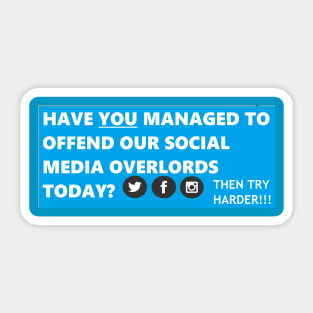 Social Media Overlords Sticker